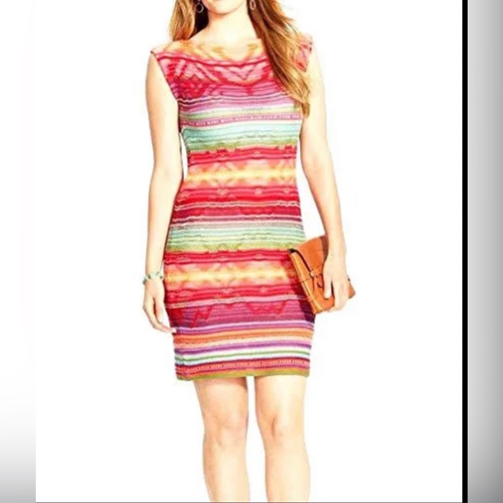 Ralph Lauren Women's Petite Stripe Linen Cotton Cap Sleeve Dress Size PS